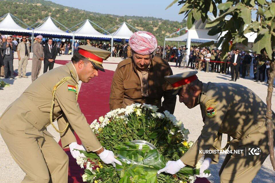 به‌ وێنه‌.. به‌ڕێوه‌چوونی مه‌راسیمی 36ه‌مین ساڵیادی جینۆسایدی بارزانییه‌كان